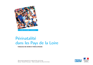 Périnatalité dans les Pays de la Loire. Tableau de bord d’indicateurs. Édition 2006