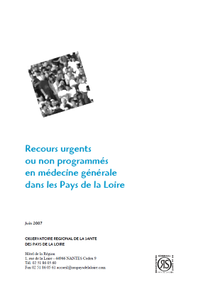 Recours urgents ou non programmés en médecine générale dans les Pays de la Loire