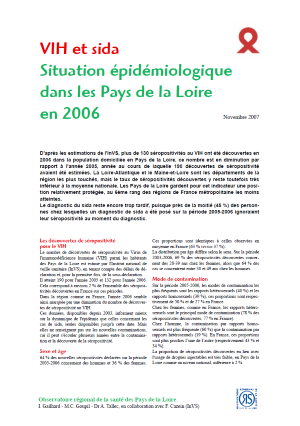 VIH et sida. Situation épidémiologique dans les Pays de la Loire en 2006