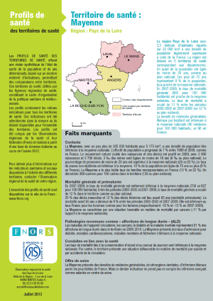 Profils de santé des territoires de santé. Territoire de santé : Mayenne