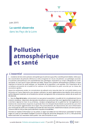 Pollution atmosphérique et santé