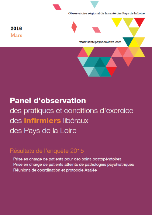 Panel d’observation des pratiques et conditions d’exercice des infirmiers libéraux des Pays de la Loire. Enquête 2015