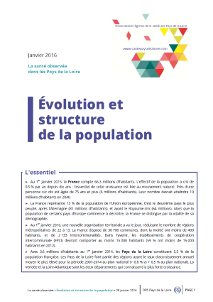 Évolution et structure de la population