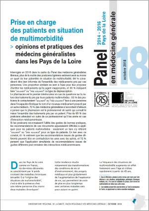 Prise en charge des patients en situation de multimorbidité. Opinions et pratiques des médecins généralistes dans les Pays de la Loire. N° 18