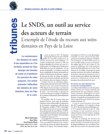 Le SNDS, un outil au service des acteurs de terrain