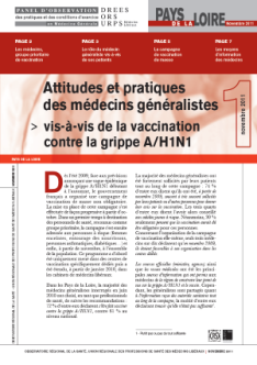 Attitudes et pratiques des médecins généralistes vis-à-vis de la vaccination contre la grippe A/H1N1. N° 1. Panel d'observation des pratiques et des conditions d'exercice en médecine générale. Vague 1 - Pays de la Loire, juin-décembre 2010