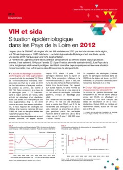 VIH et sida. Situation épidémiologique dans les Pays de la Loire en 2012