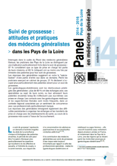 Suivi de grossesse : attitudes et pratiques des médecins généralistes dans les Pays de la Loire. N° 14. Panel d’observation des pratiques et des conditions d’exercice en médecine générale