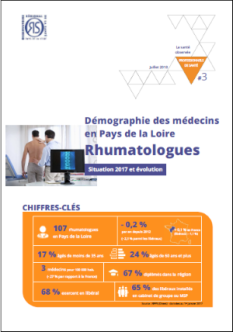 Démographie des médecins en Pays de la Loire : rhumatologues. Situation 2017 et évolution