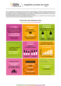 Inégalités sociales de santé. Porte-Clés Santé n° 2