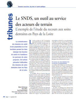 Le SNDS, un outil au service des acteurs de terrain