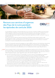 Recours aux services d’urgences des Pays de la Loire pendant les épisodes de canicule 2026